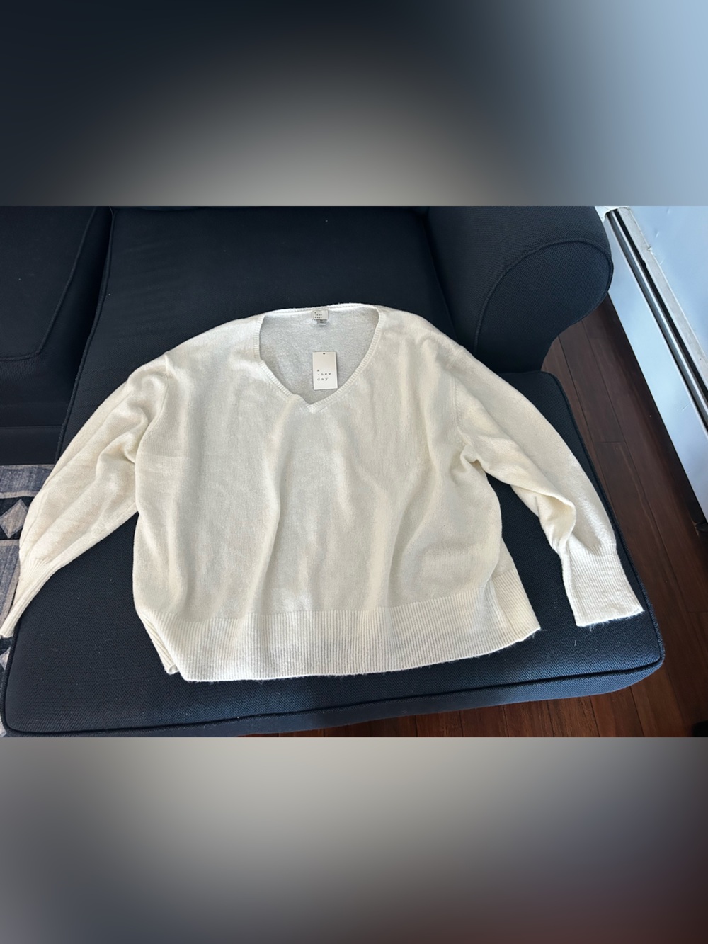 a new day Cream V-Neck Knit Sweater